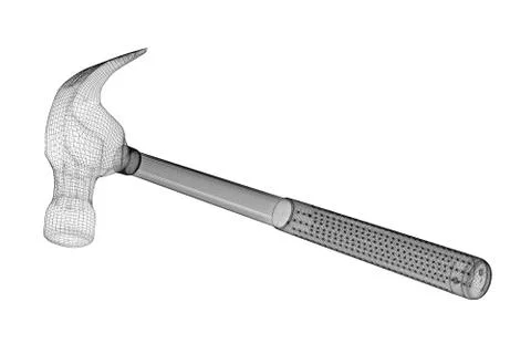 Hammer body structure isolated on a background Stock Illustration