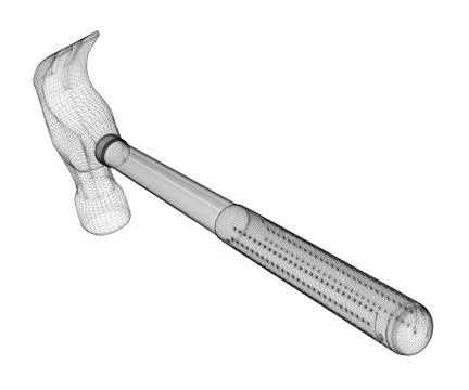 Hammer body structure isolated on a background Stock Illustration
