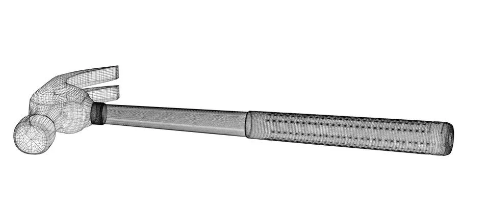 Hammer body structure isolated on a background Stock Illustration