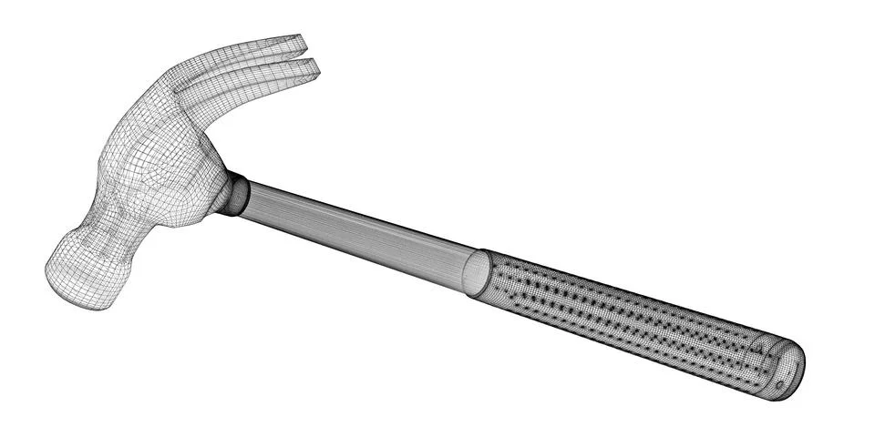 Hammer body structure isolated on a background Stock Illustration