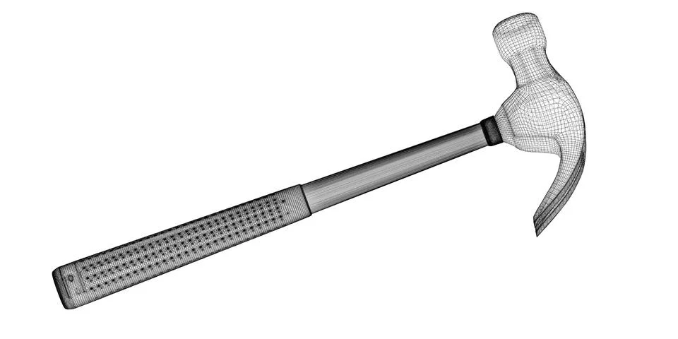 Hammer body structure isolated on a background Stock Illustration
