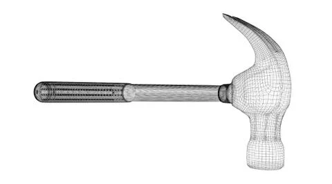 Hammer body structure isolated on a background Stock Illustration