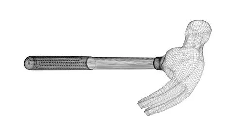 Hammer body structure isolated on a background Stock Illustration