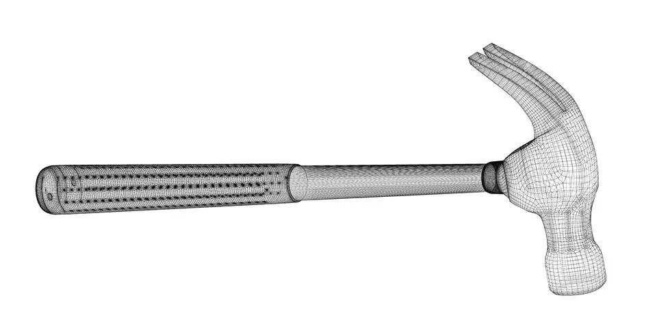 Hammer body structure isolated on a background Stock Illustration
