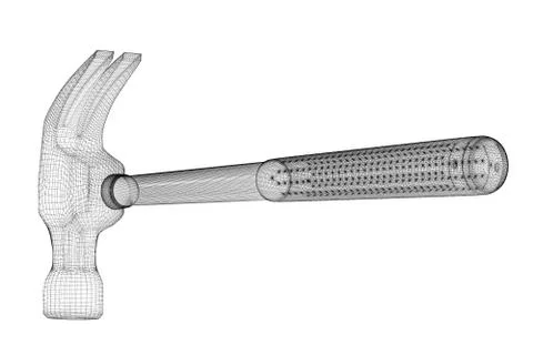 Hammer body structure isolated on a background Stock Illustration