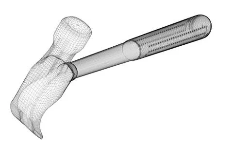 Hammer body structure isolated on a background Stock Illustration