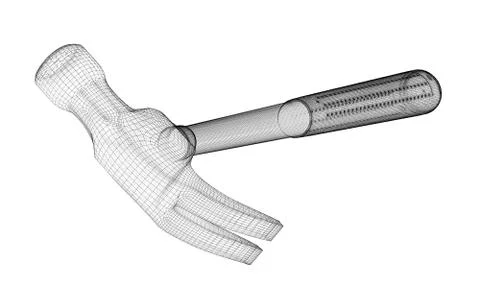 Hammer body structure isolated on a background Stock Illustration