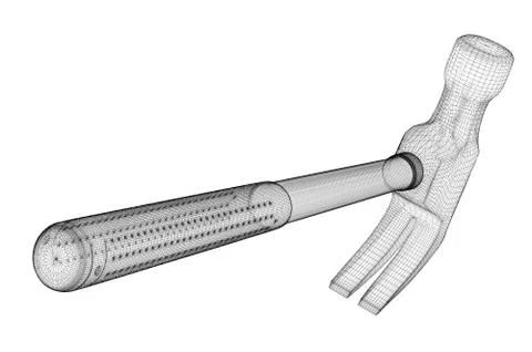 Hammer body structure isolated on a background Stock Illustration