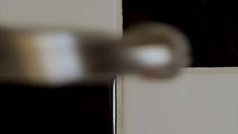 Hammer breaking tile home improvement close up. Kitchen renovation smashing back Stock Footage 113339645