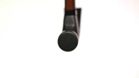 Hammer breaks glass on white background Stock Footage 73443550