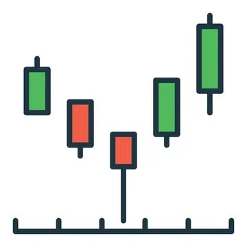 Hammer Candlestick vector colored icon or logo element Illustrazione stock