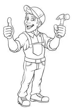 Hammer Carpenter Construction Builder Handyman Stock Illustration