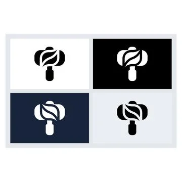 Hammer Coffee Bean Logo Concept Icon Design Illustration