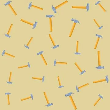Hammer construction tools background pattern Illustrazione stock