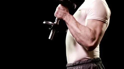 Hammer Curl Exercise Stock Footage 66549122