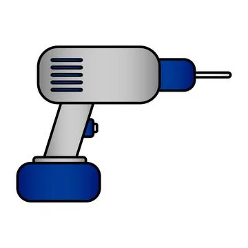 Hammer drill icon on white. Stock Illustration