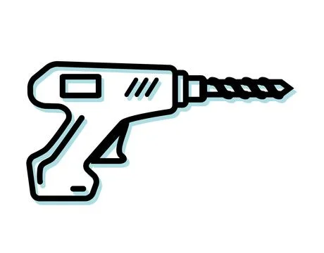 Hammer Drill Machine Icon Stock Illustration