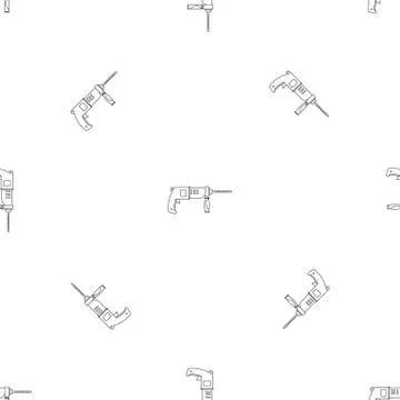 Hammer drill pattern seamless vector Stock Illustration