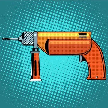 Hammer drill power tools Stock Illustration