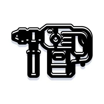 Hammer drill tool for construction and renovation work Stock Illustration
