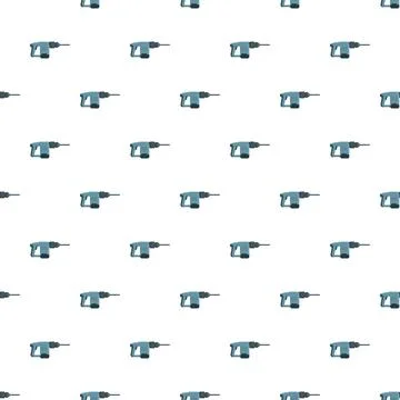 Hammer drill tool repeating pattern for construction work イラスト素材