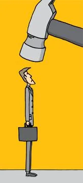 Hammer to fall Stock Illustration