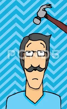 Hammer to fall Stock Illustration