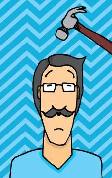 Hammer to fall Illustrazione stock