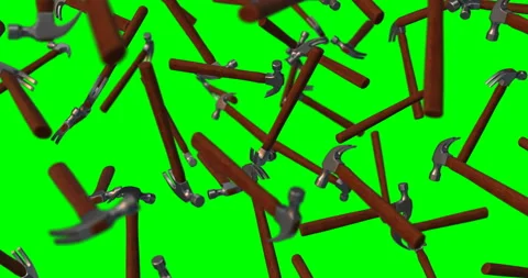 Hammer falling slow motion Video stock 155466435