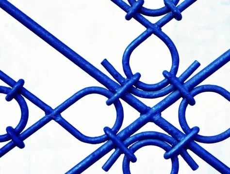 Hammer forged grid Stock Photos
