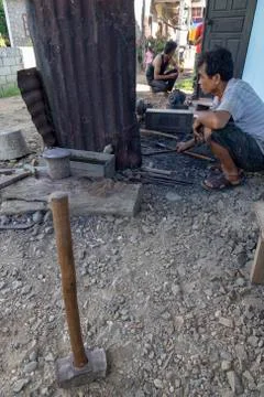 Hammer for forging Stock Photos