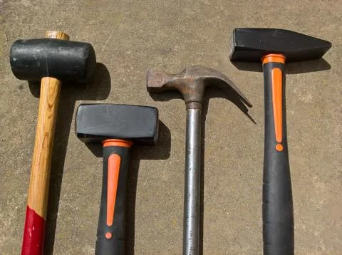 Hammer Four Types Stock Photos