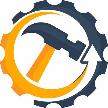 Hammer Gear logo Stock Illustration