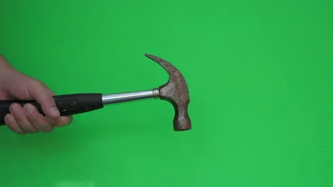 Hammer A on Green Screen Chroma Key Pt10 of 10 Video stock 241041745