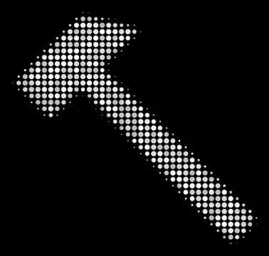 Hammer Halftone Icon Ilustración de archivo