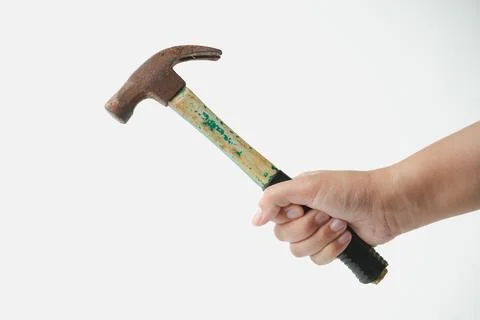 Hammer in hand Foto stock