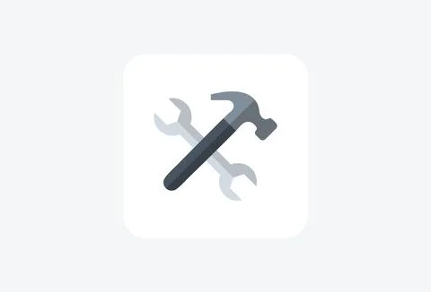 Hammer, handyman fully editable vector fill icon Illustrazione stock