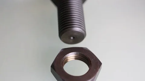 Hammer head bolts and nuts Stock Footage 82356730