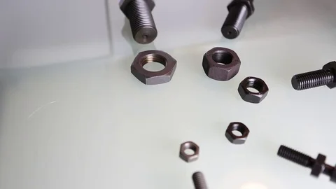 Hammer head bolts and nuts Stock Footage 82356895