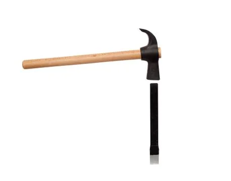 Hammer hitting a chisel Stock Photos