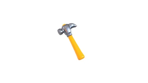 Hammer icon 3d animation concept of Repair construction and maintenance icon Stock Footage 314738349