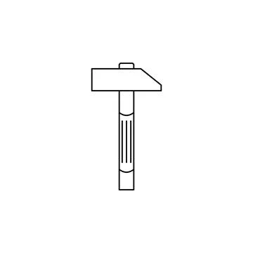 A hammer icon. Element of construction tools for mobile concept and web apps Stock Illustration