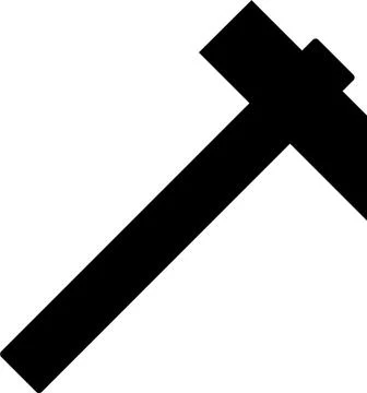 Hammer Icon in Flat Style. Vector Illustration. Stock Illustration