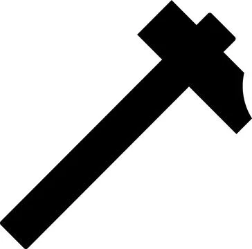 Hammer Icon in Flat Style. Vector Illustration. Stock Illustration