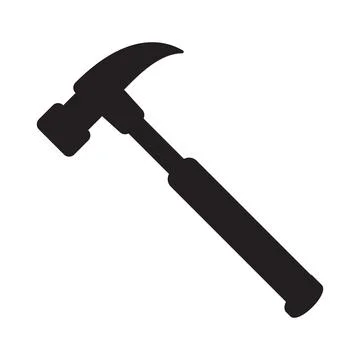 Hammer icon, hammer symbol, vector. Stock Illustration