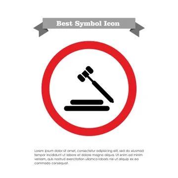 Hammer icon 스톡 일러스트