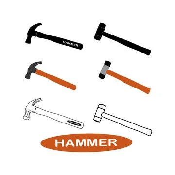 Hammer icon Illustrazione stock