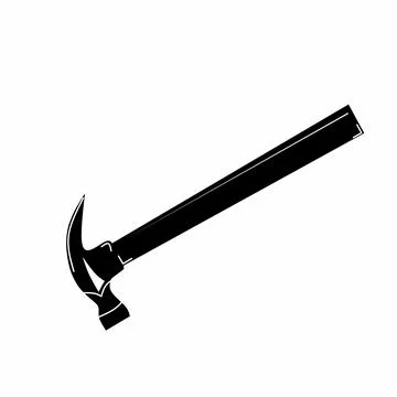 Hammer icon isolate, vector Stock Illustration