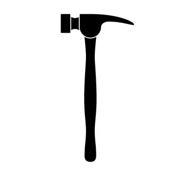 Hammer icon isolated on white background. Vector gavel illustration. Illustrazione stock