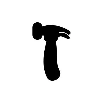 Hammer icon isolated on white background. Vector illustration Stock Illustration